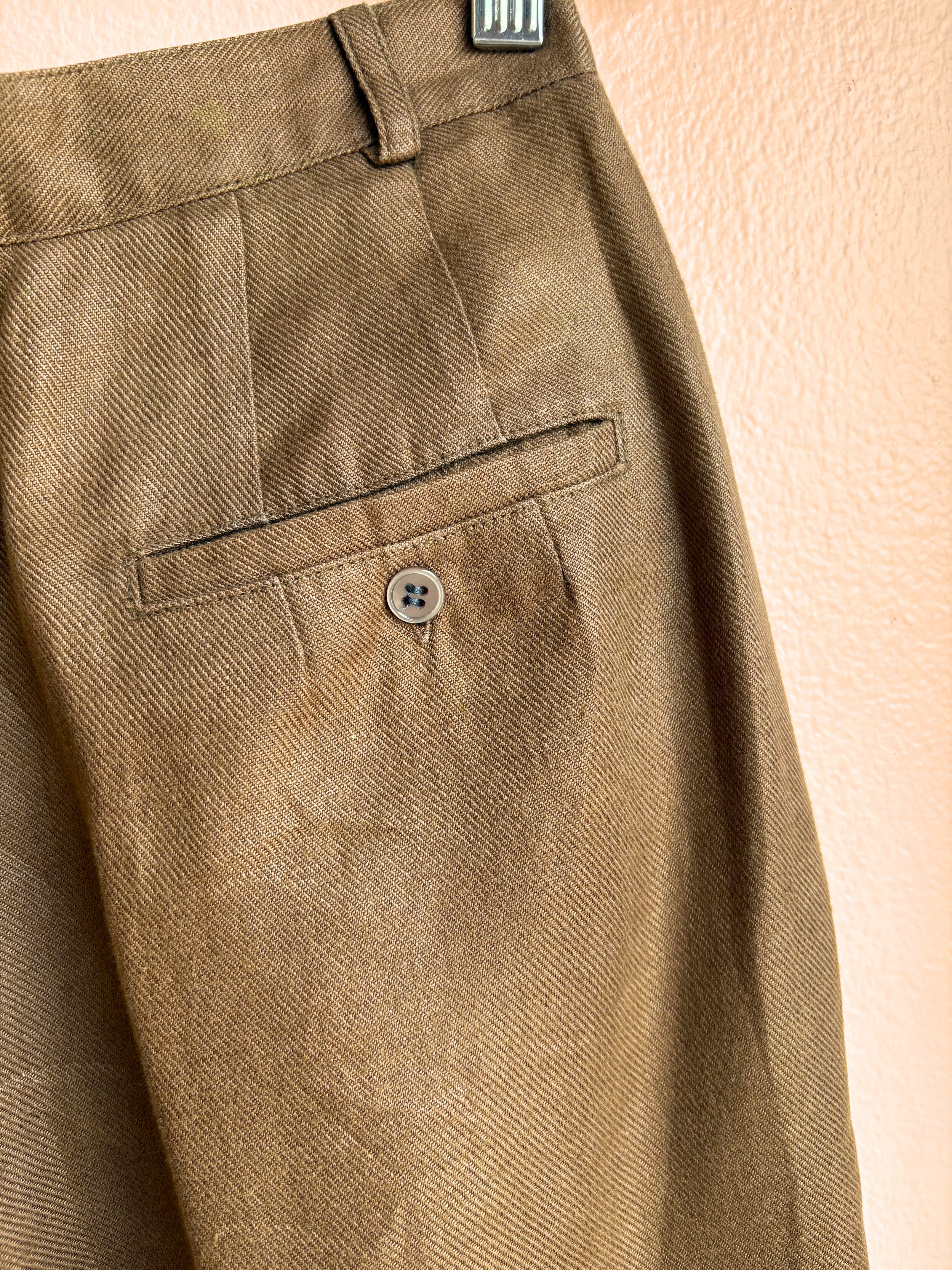 Talbots Saddle Brown Linen Pants / Size 4