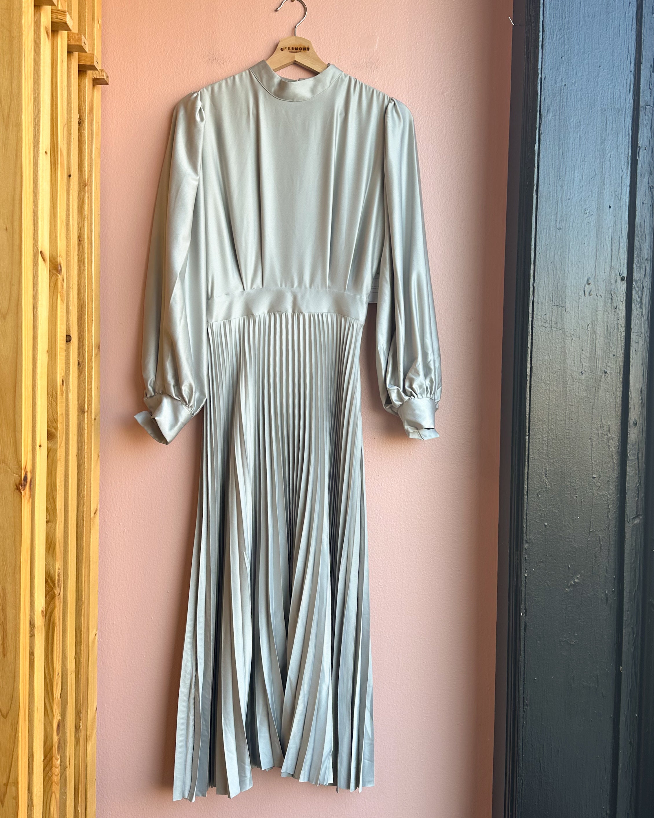 Glisten Pleated Satin Dress