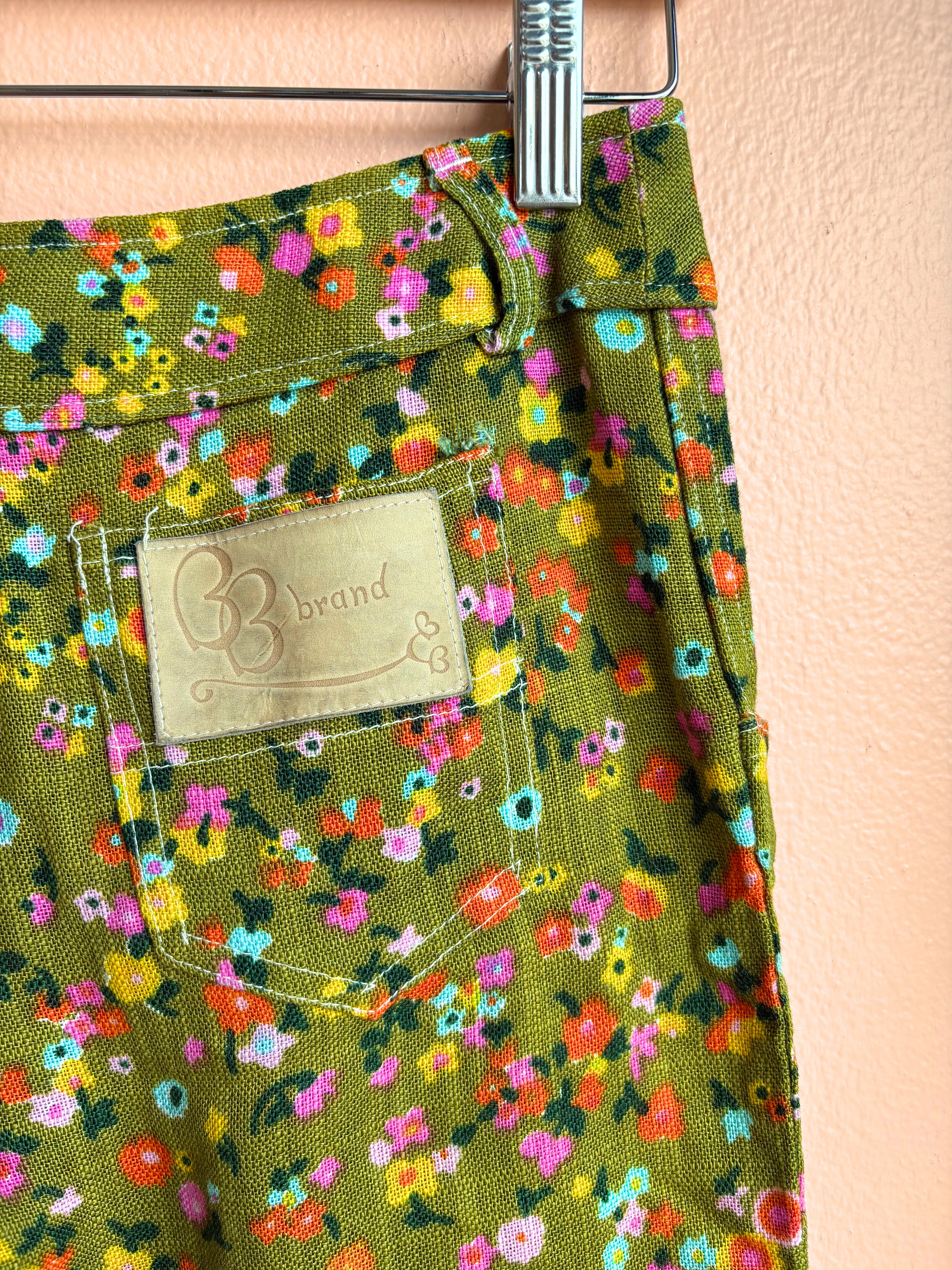 Bobbie Brooks Floral Linen Pants