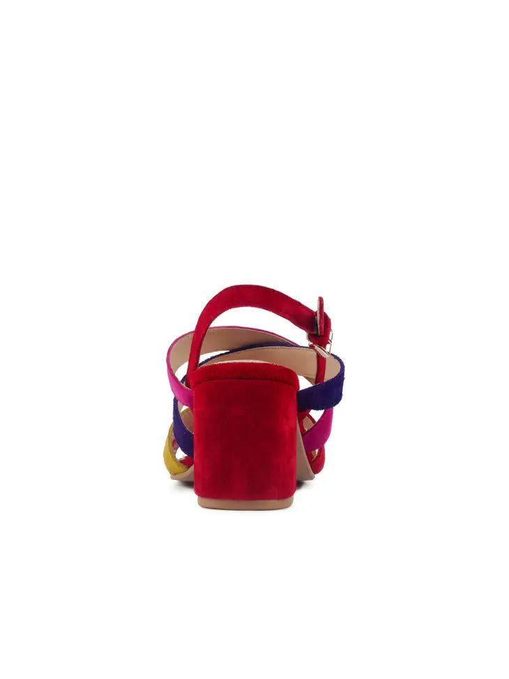 Mon Lapin High Block Heel Leather Sandal