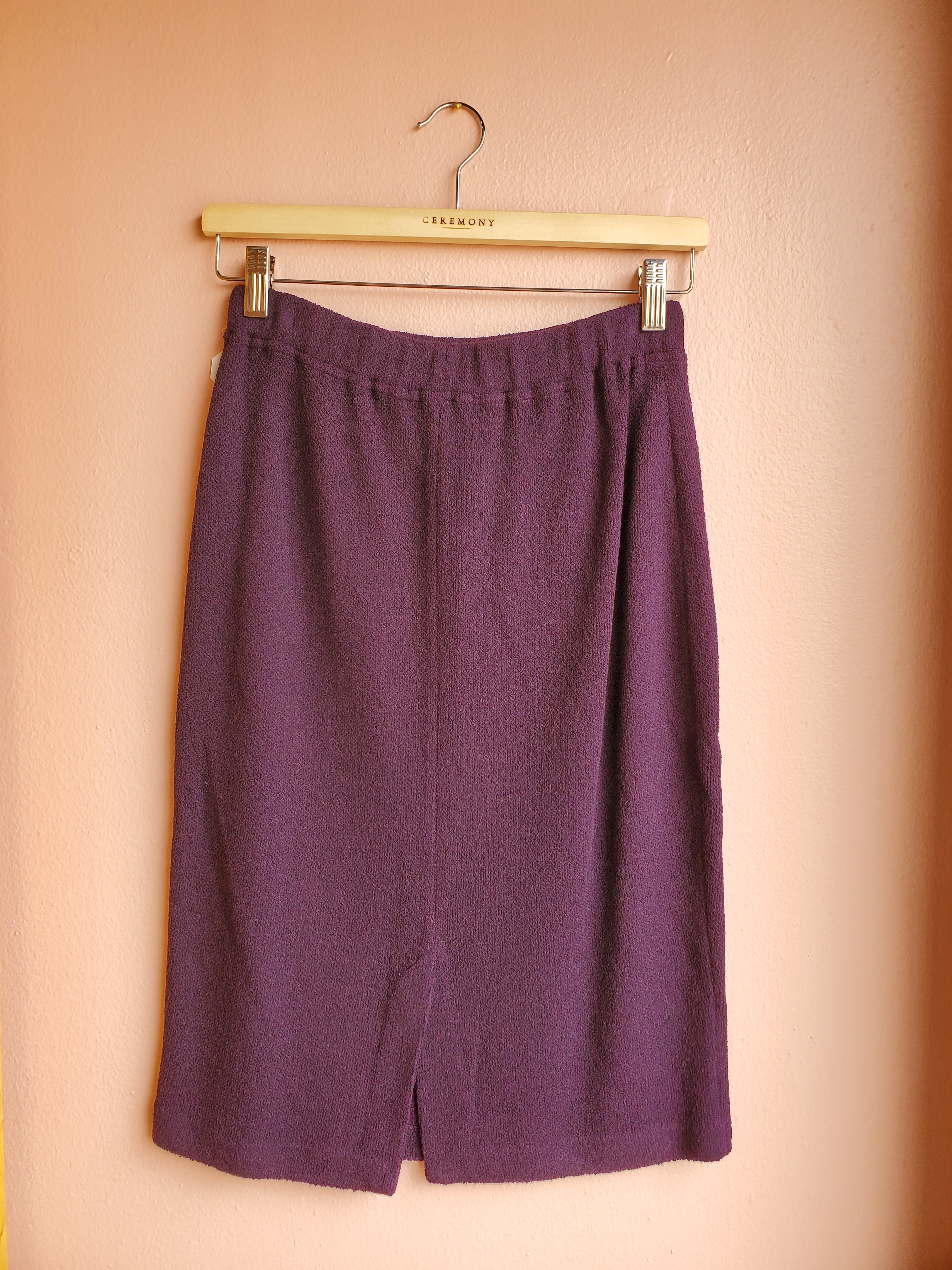 St. John Eggplant Knit Pencil Skirt / Size 2