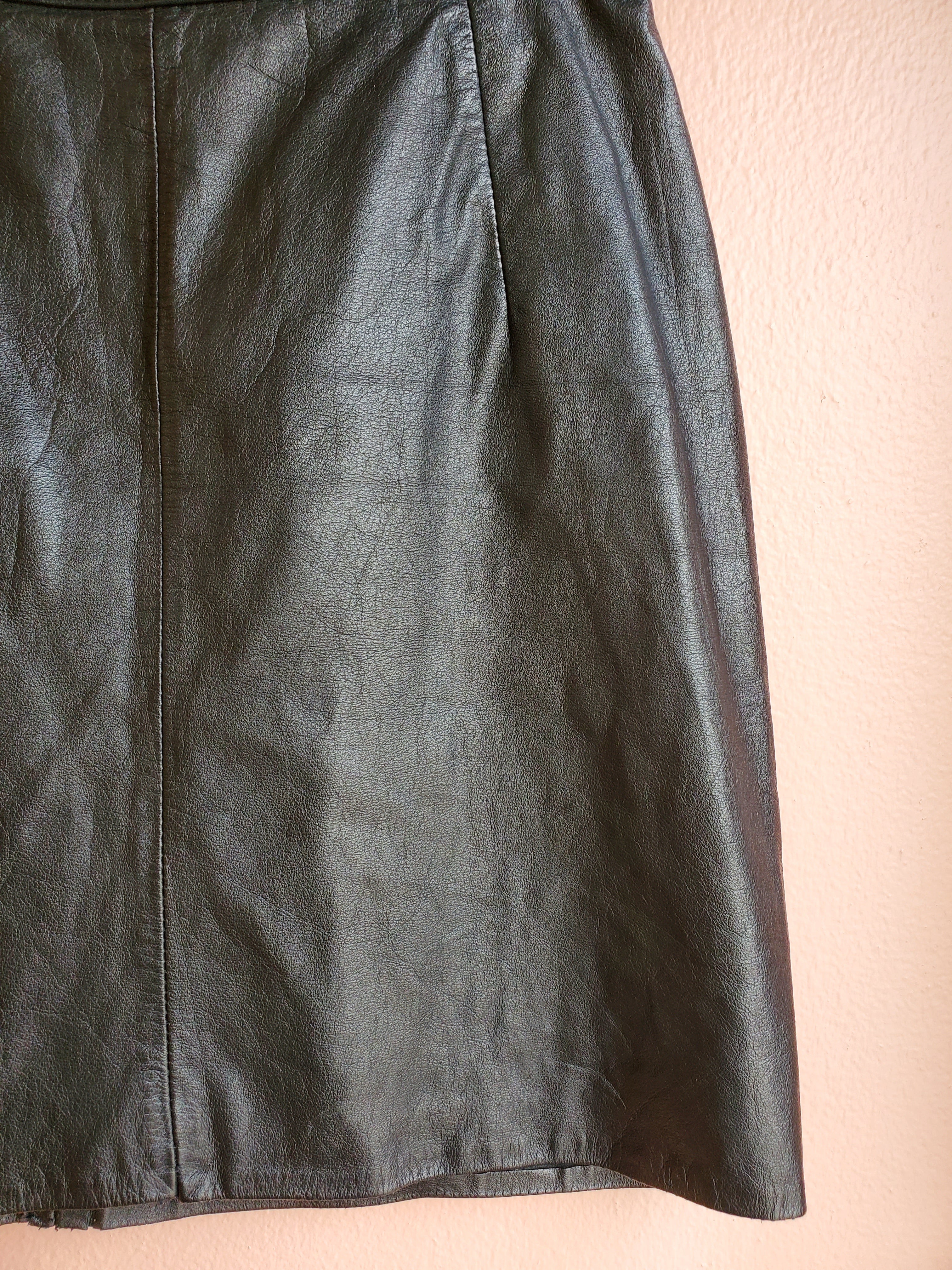 Jarrod's Black Leather Miniskirt / Size 4