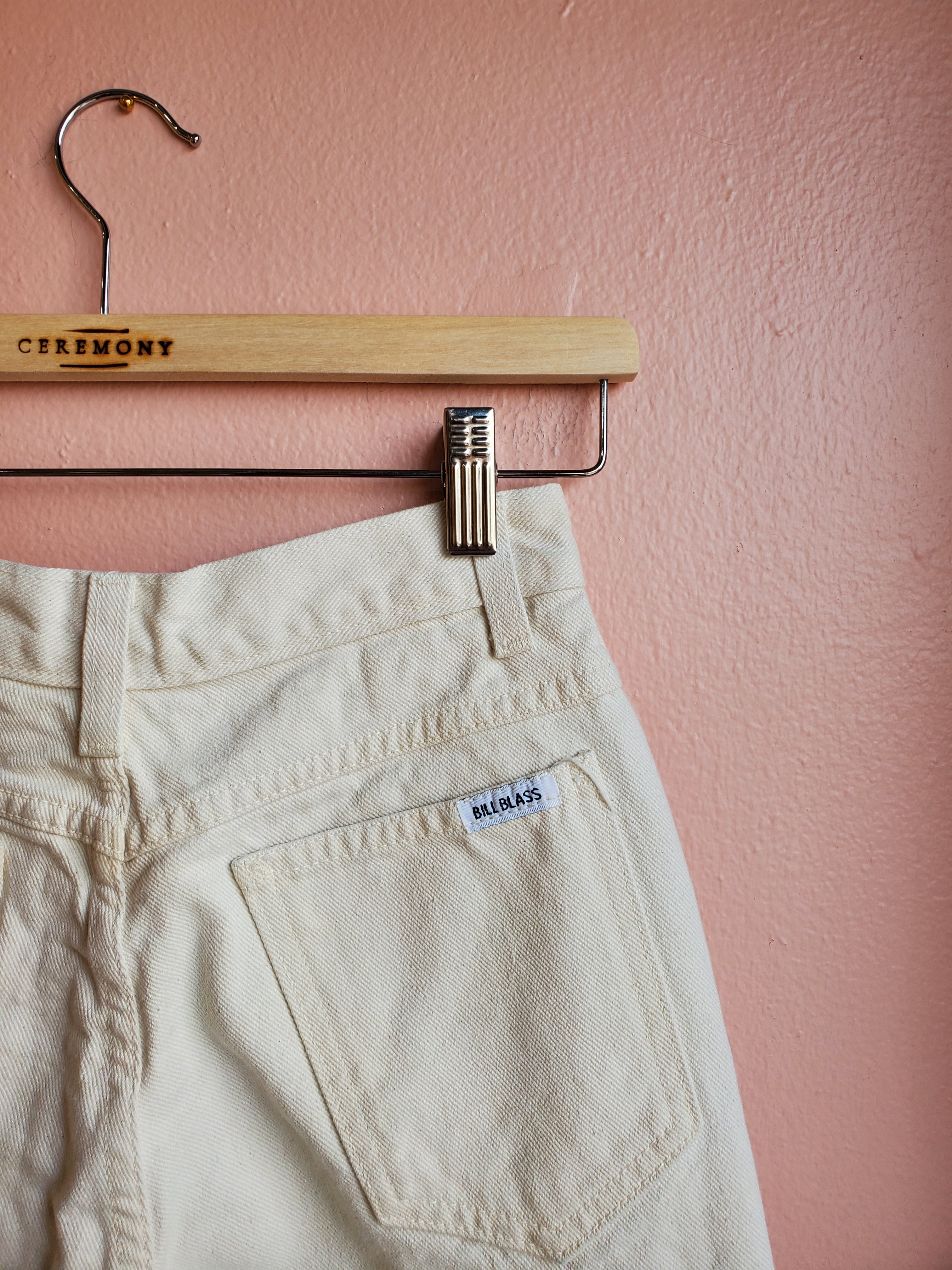 Vintage Bill Blass White Jeans / Sz 6