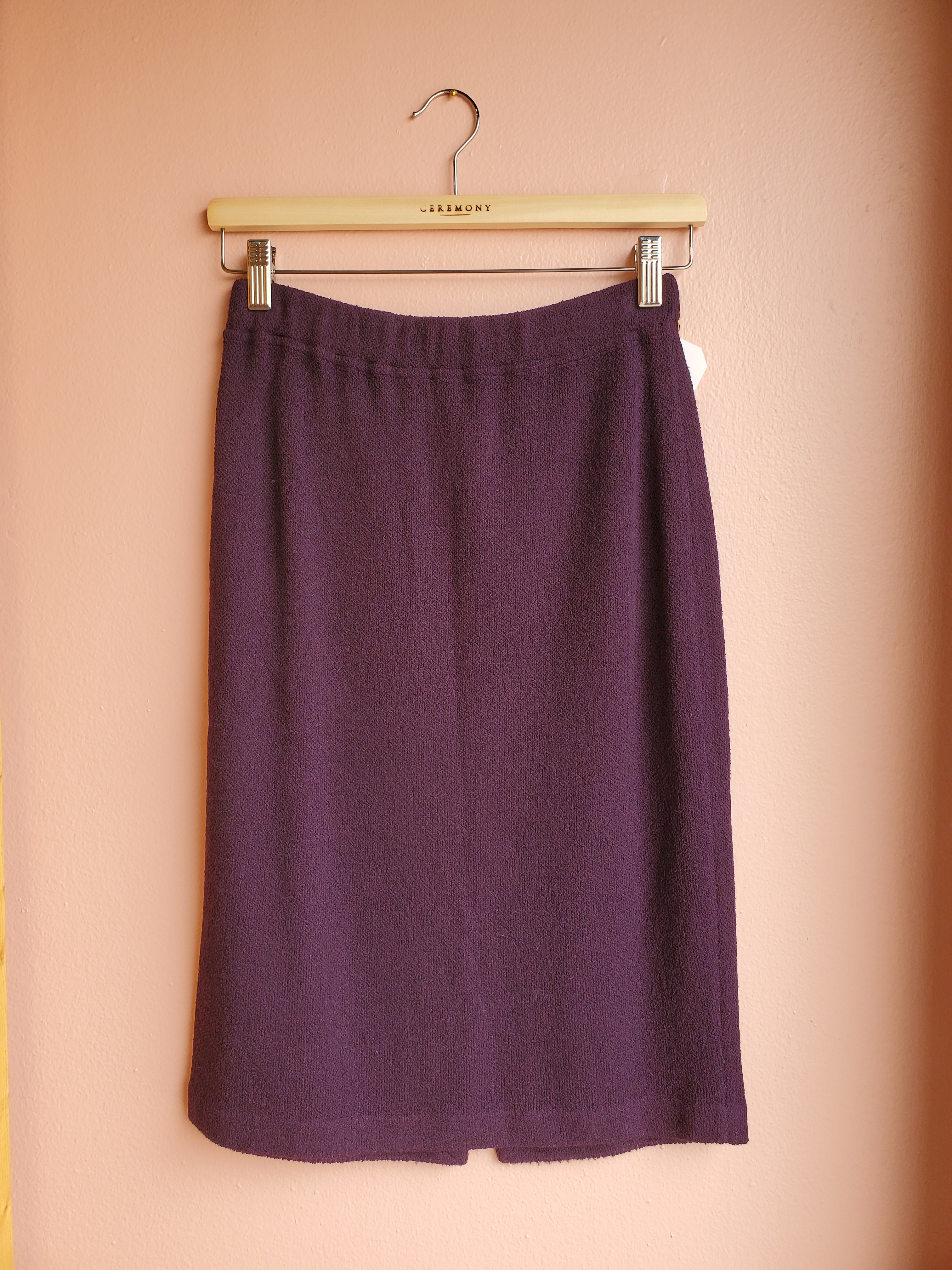 St. John Eggplant Knit Pencil Skirt / Size 2