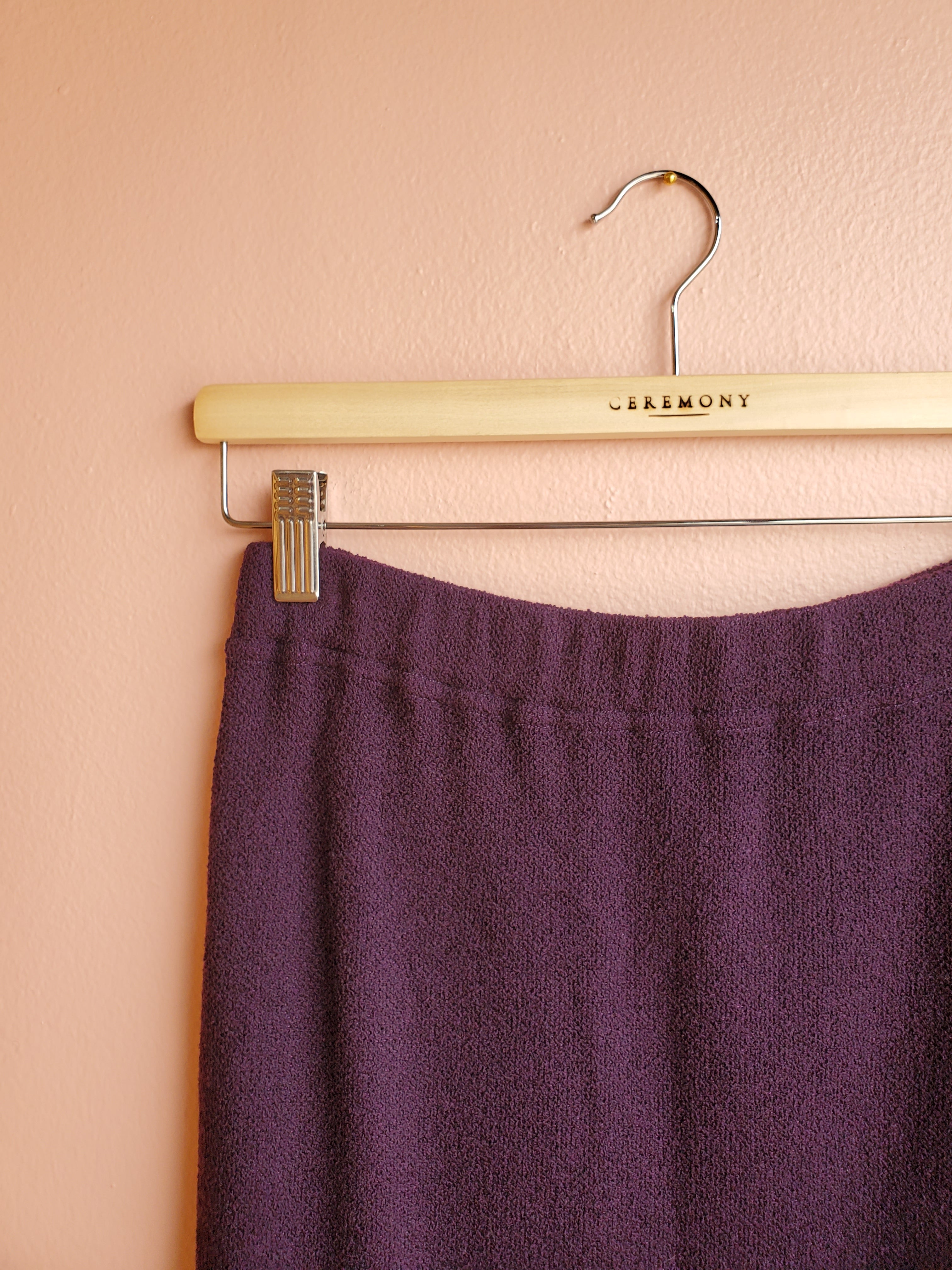 St. John Eggplant Knit Pencil Skirt / Size 2