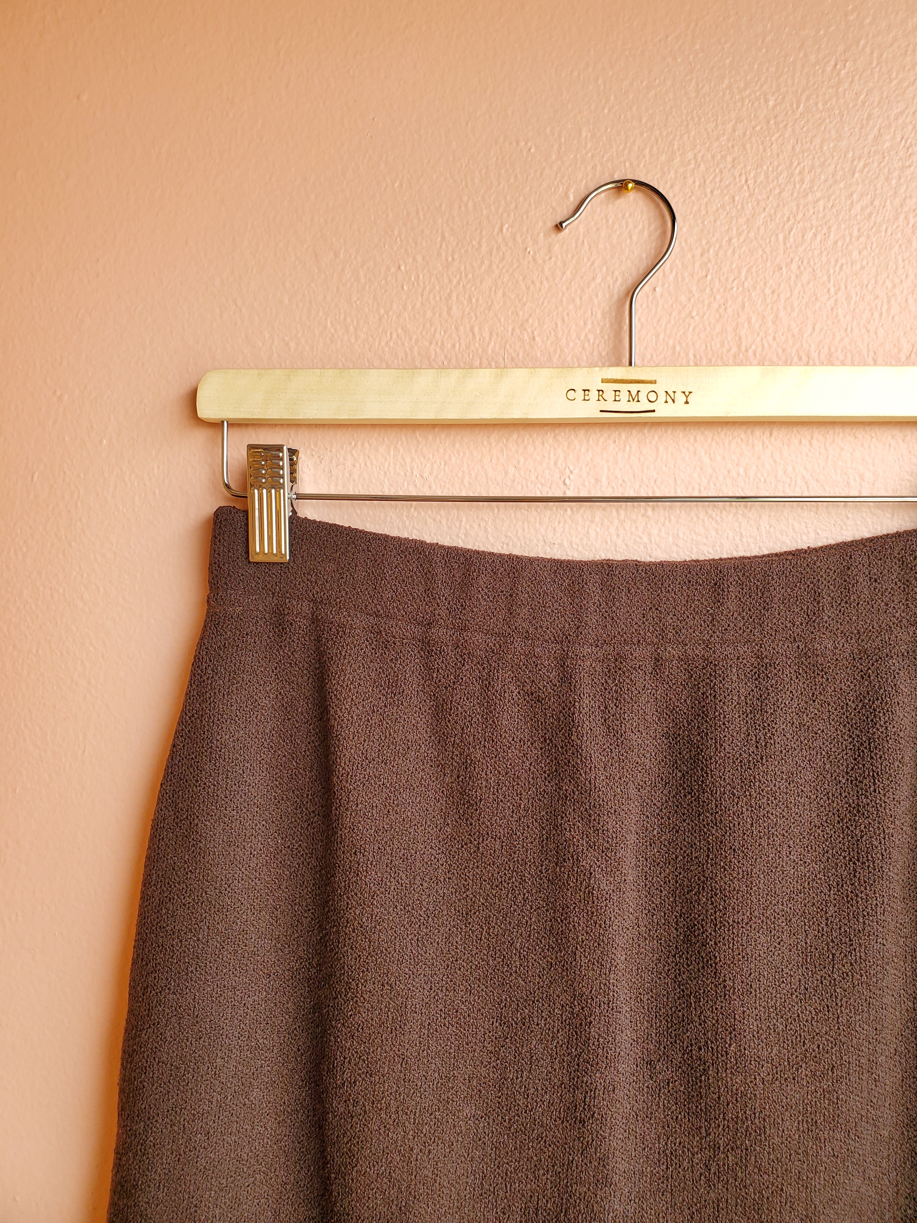St. John Dark Chocolate Knit Pencil Skirt / Size 4