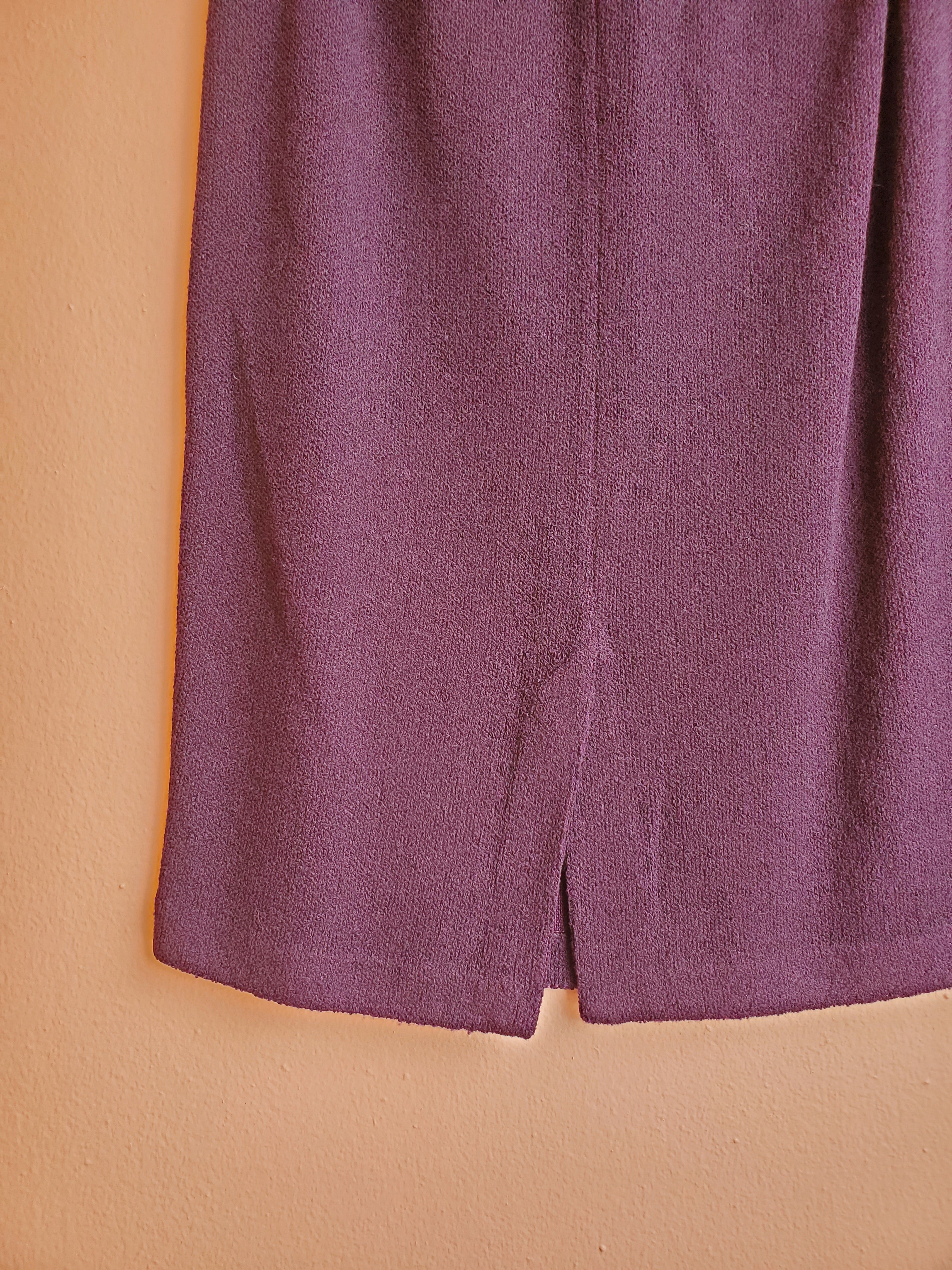 St. John Eggplant Knit Pencil Skirt / Size 2