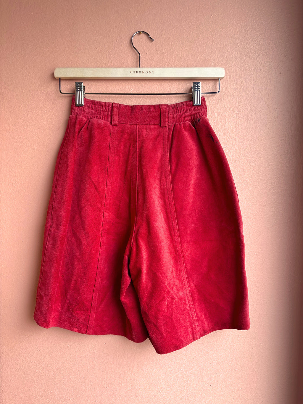 Forenza Tomato Red Leather Shorts / Size 4