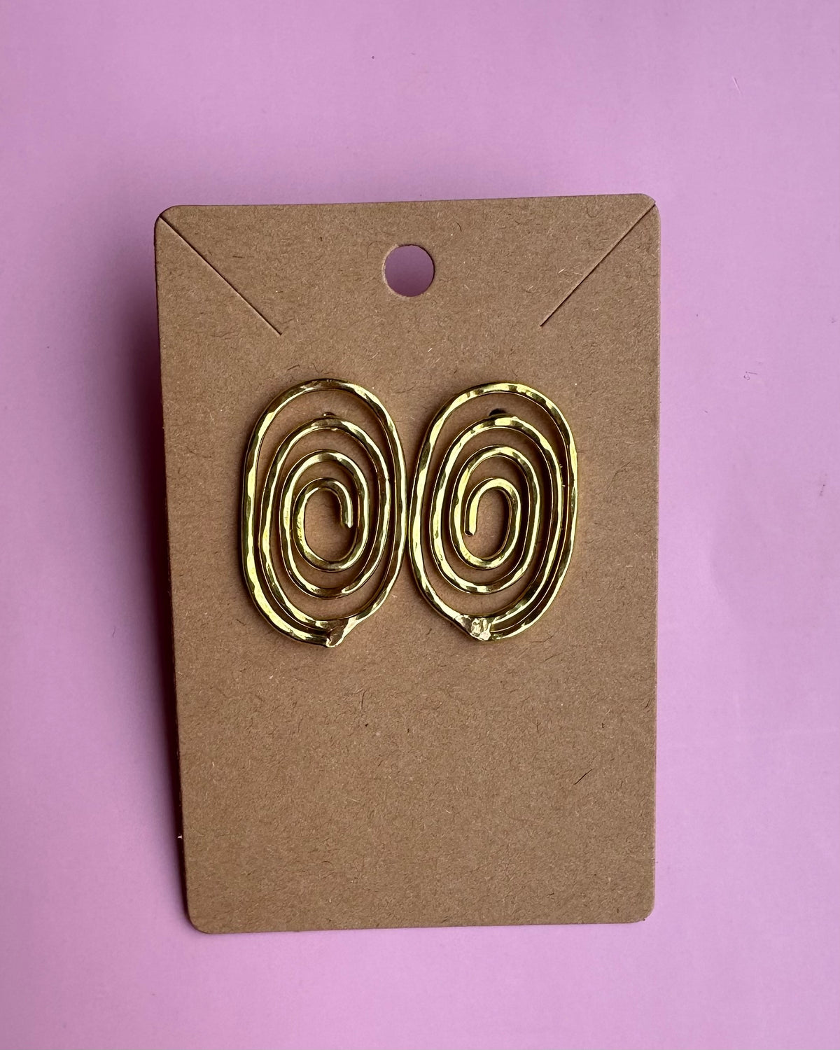 Brass Spiral Earrings
