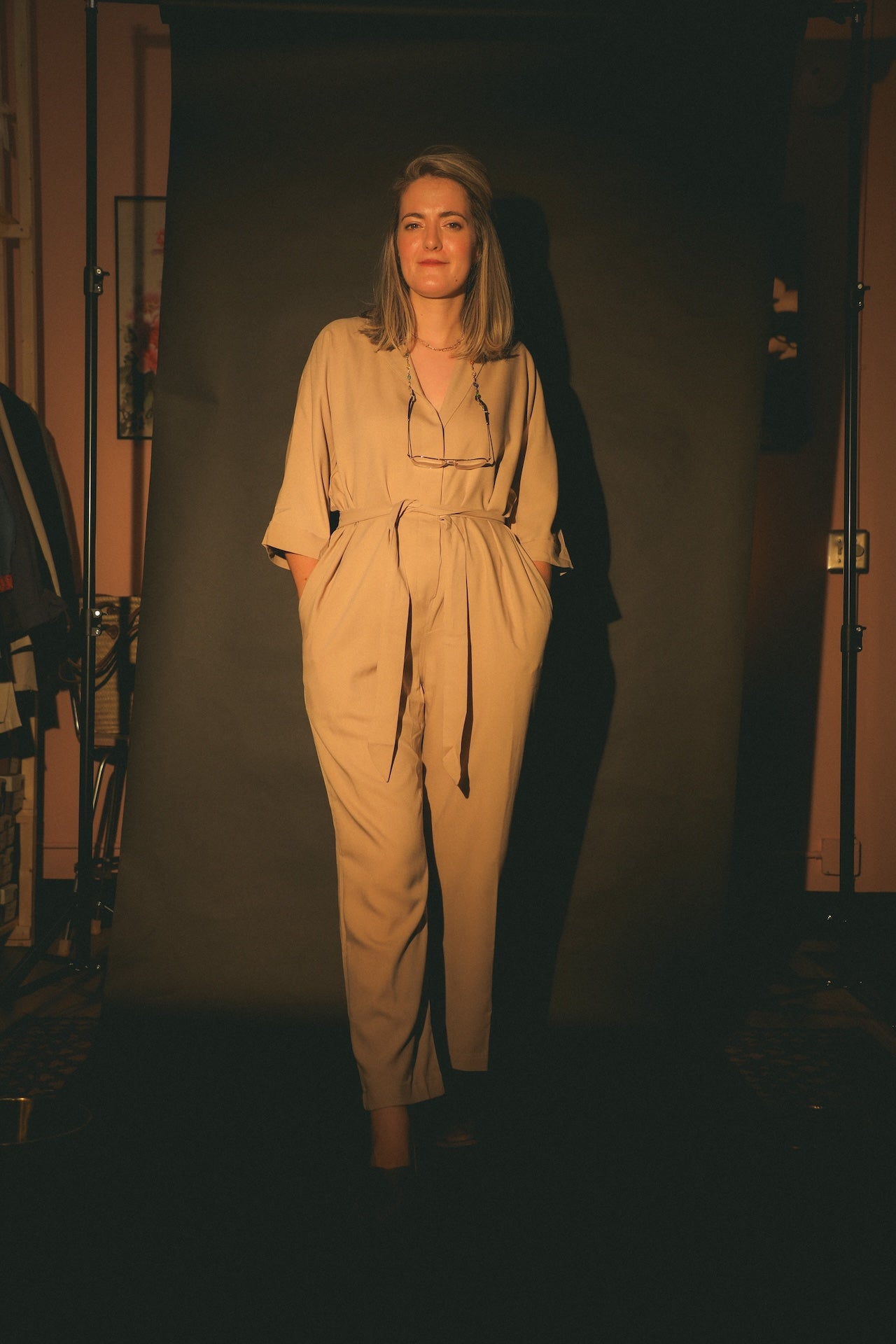 Charlotte Jumpsuit in Taupe