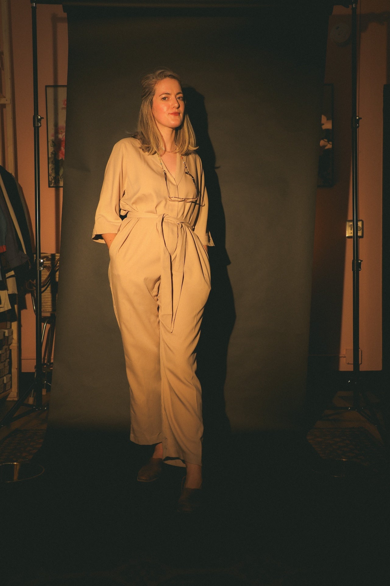 Charlotte Jumpsuit in Taupe