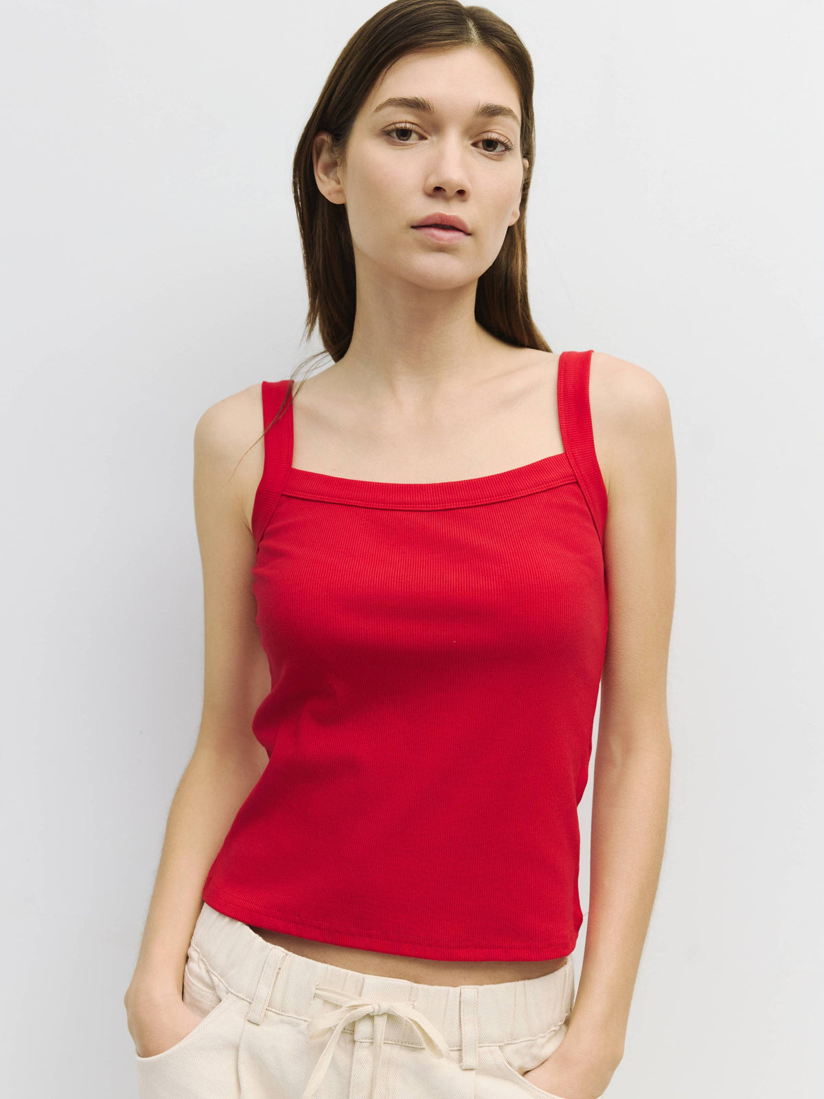 Shay Tank Top in Red