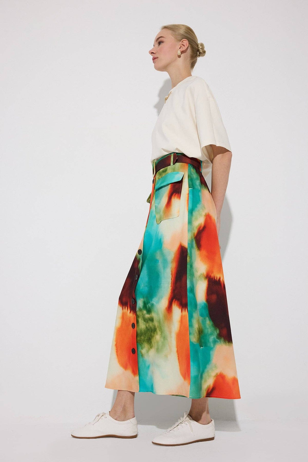 Tati Printed Skirt with Pockets
