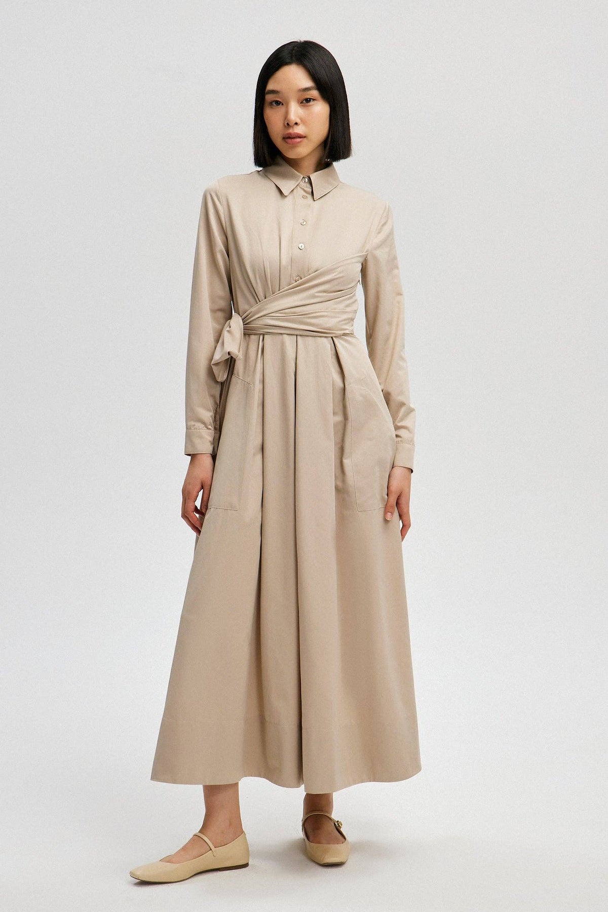 Khia Cotton Shirtdress