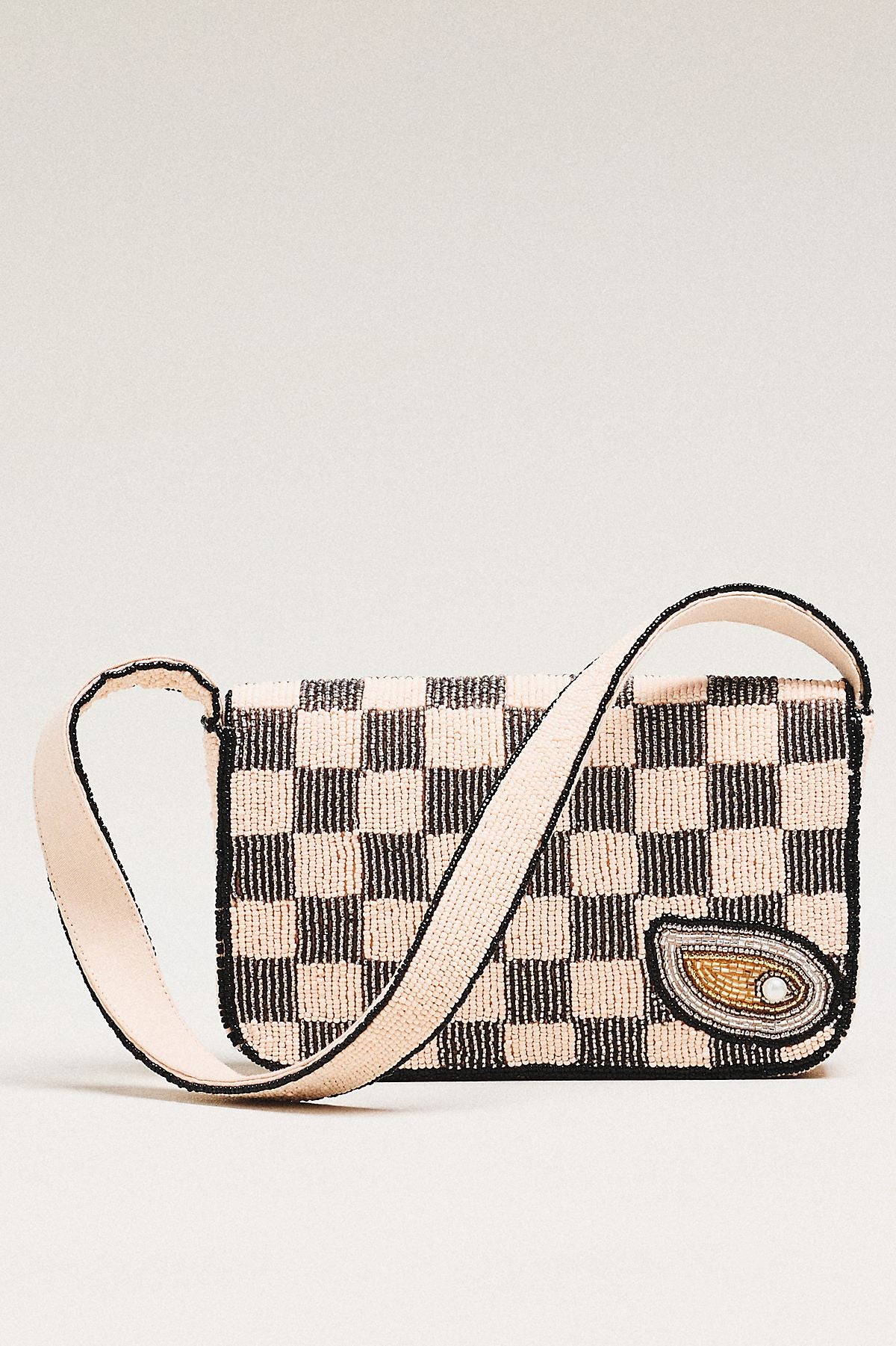 Fiona Beaded Bag Oyster side