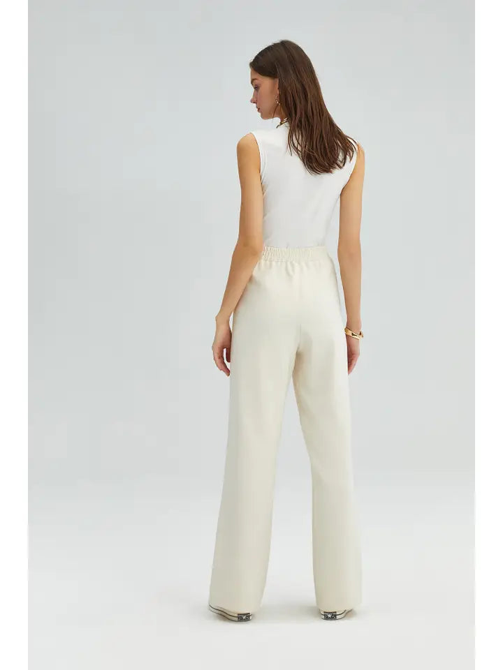 Ramona Elastic Waist Crepe Trousers