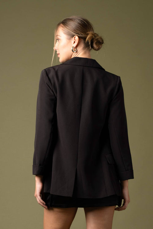 3/4 Sleeve Black Blazer
