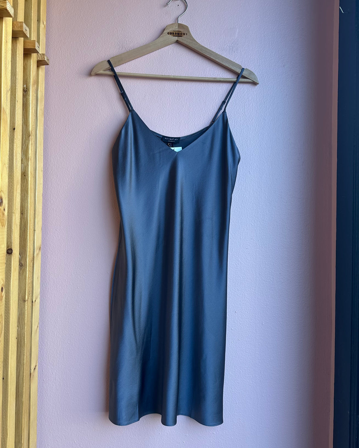 Jeanne Silk Mini Dress / Cement