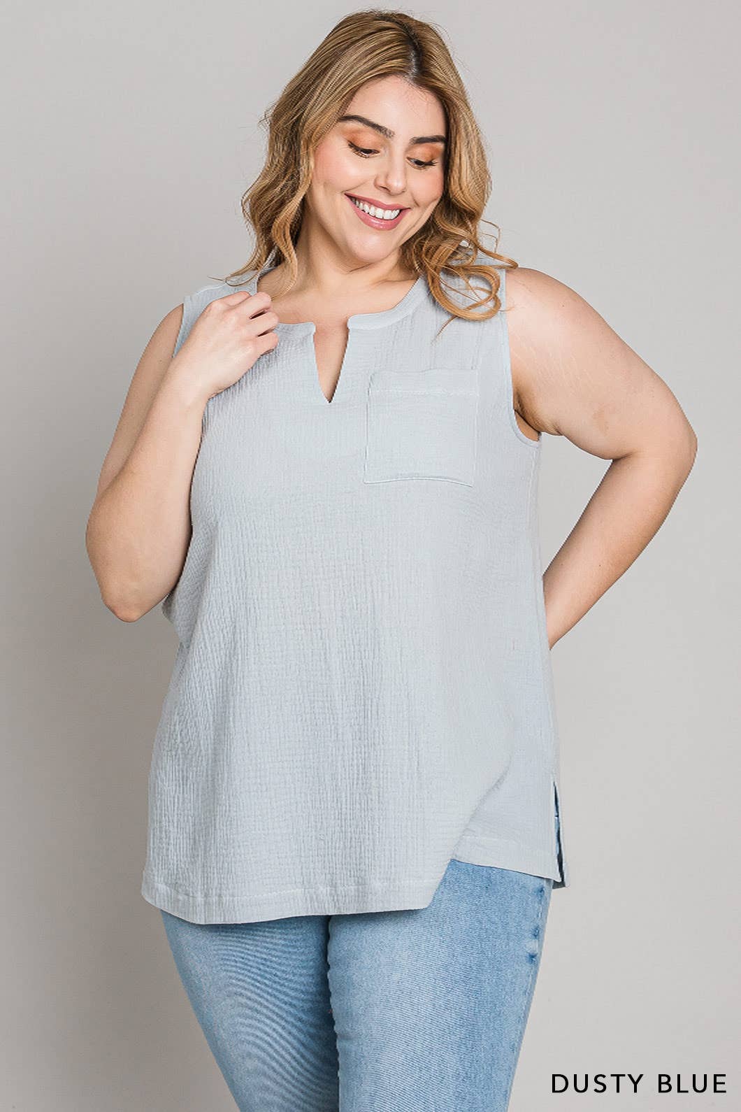 Cotton Ciele Top / Dusty Blue