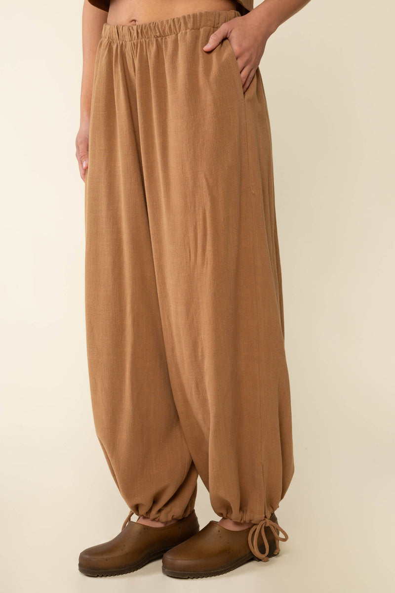 Linen Pant with Drawstring Hem