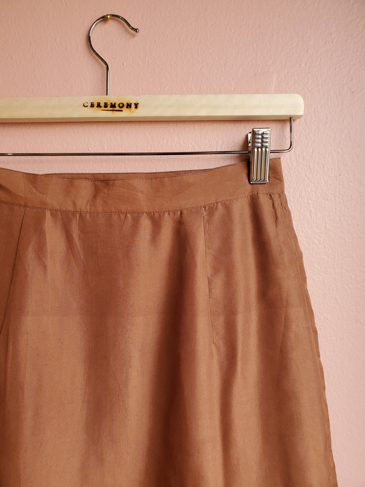Forenza Burnt Orange Silk Wrap Skirt / Size 6