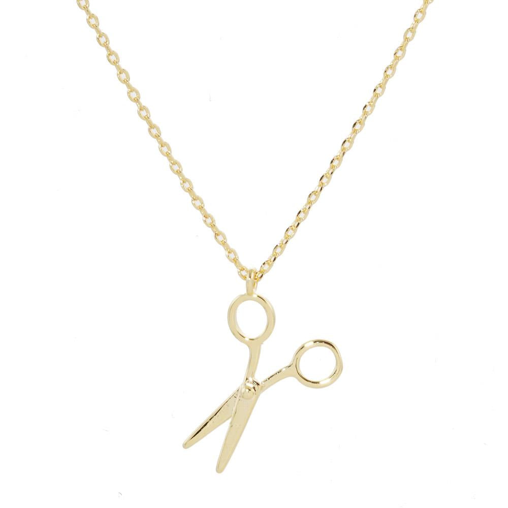 Gold Scissor Necklace
