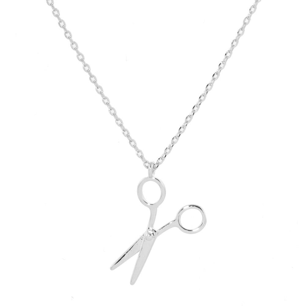 Silver Scissor Necklace