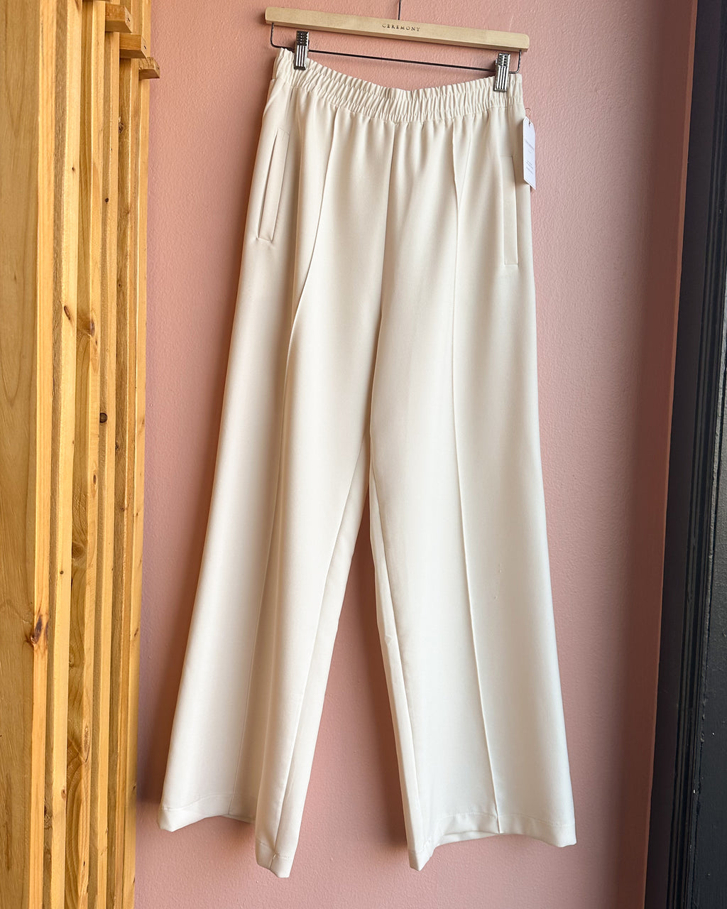 Ramona Elastic Waist Crepe Trousers
