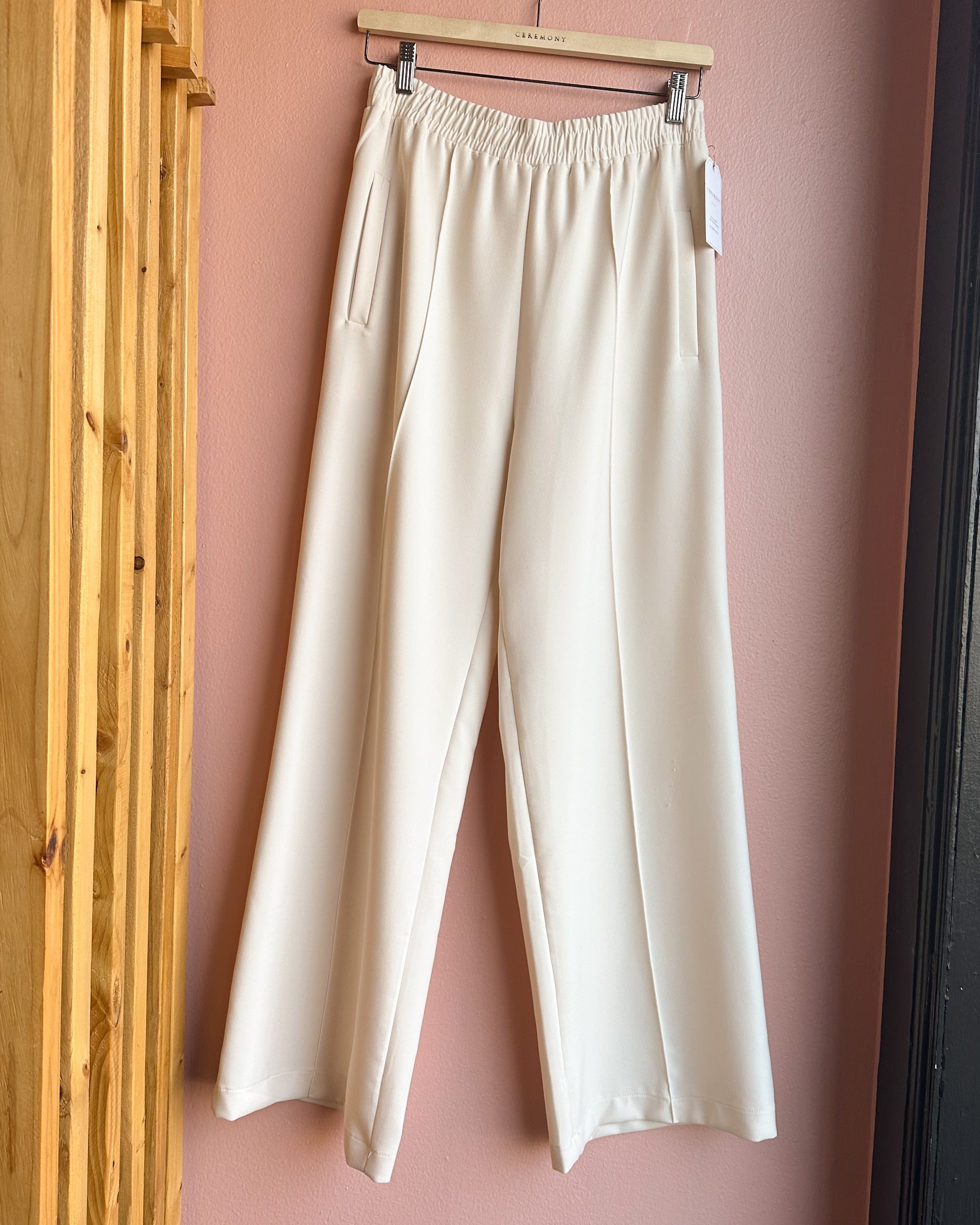 Ramona Elastic Waist Crepe Trousers