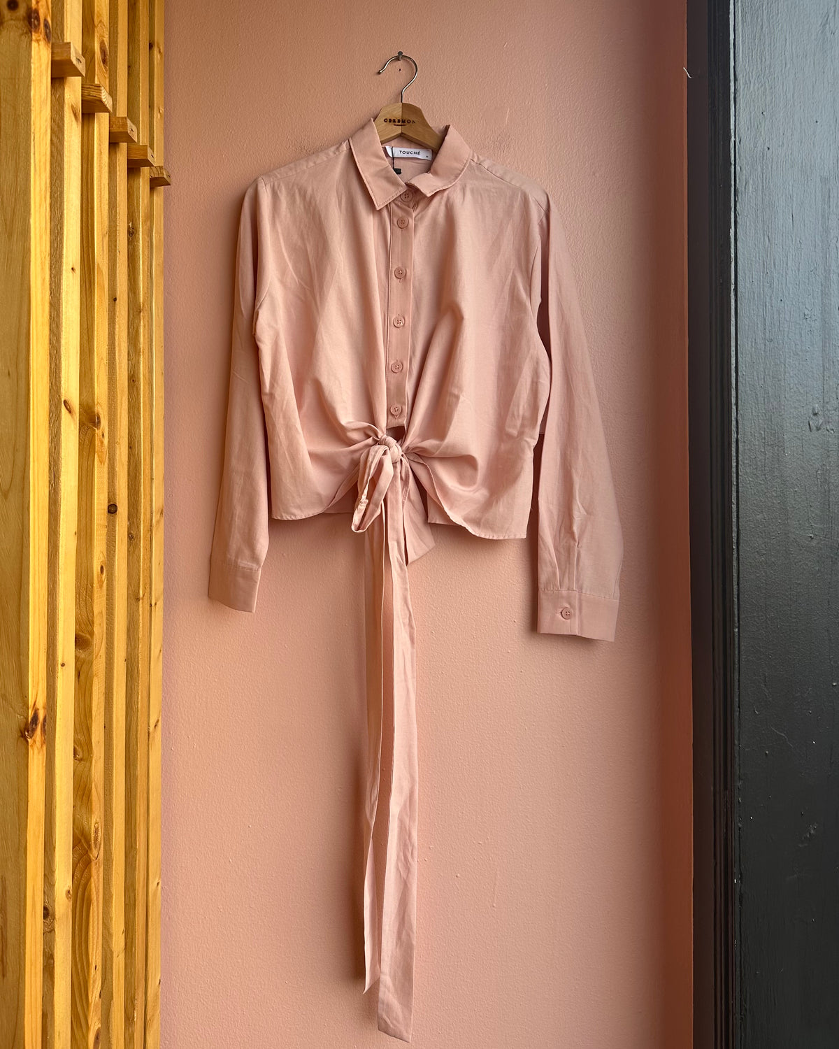 Tailored Poplin Wrap Shirt