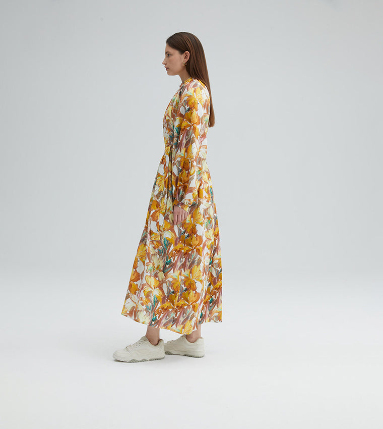 Sierra Floral Printed Belted Dress