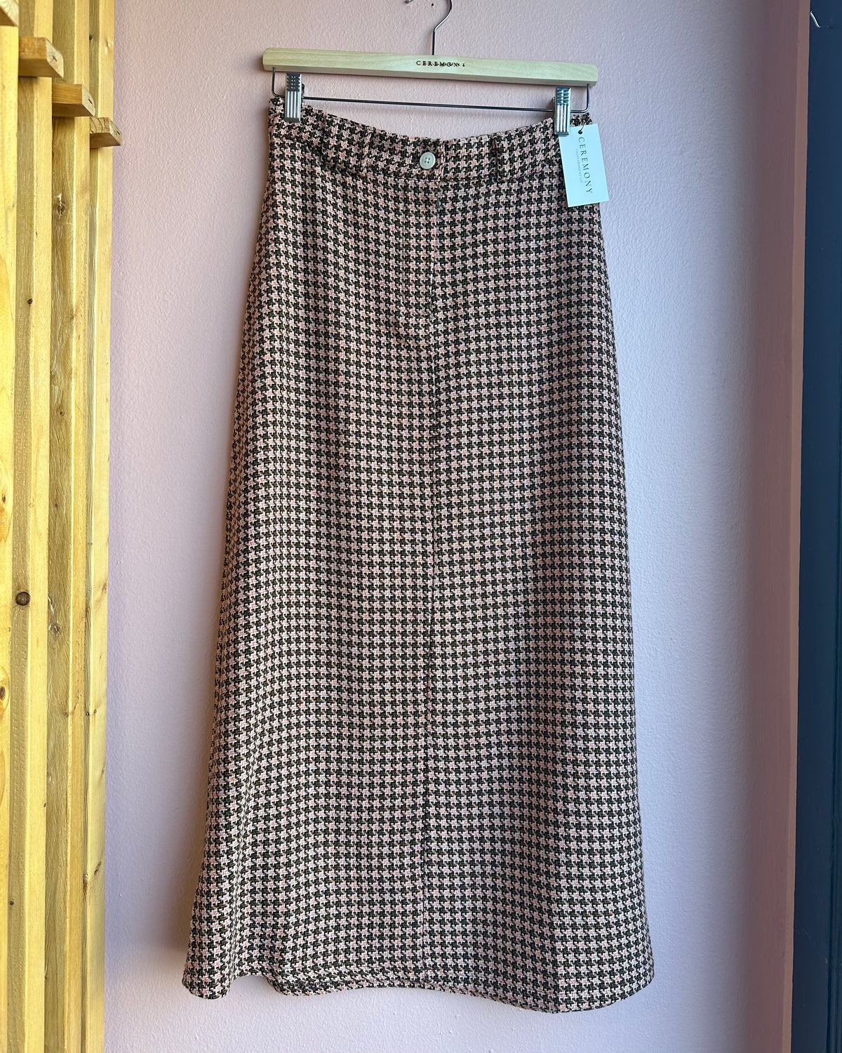 Tweedy Skirt / Brick Red