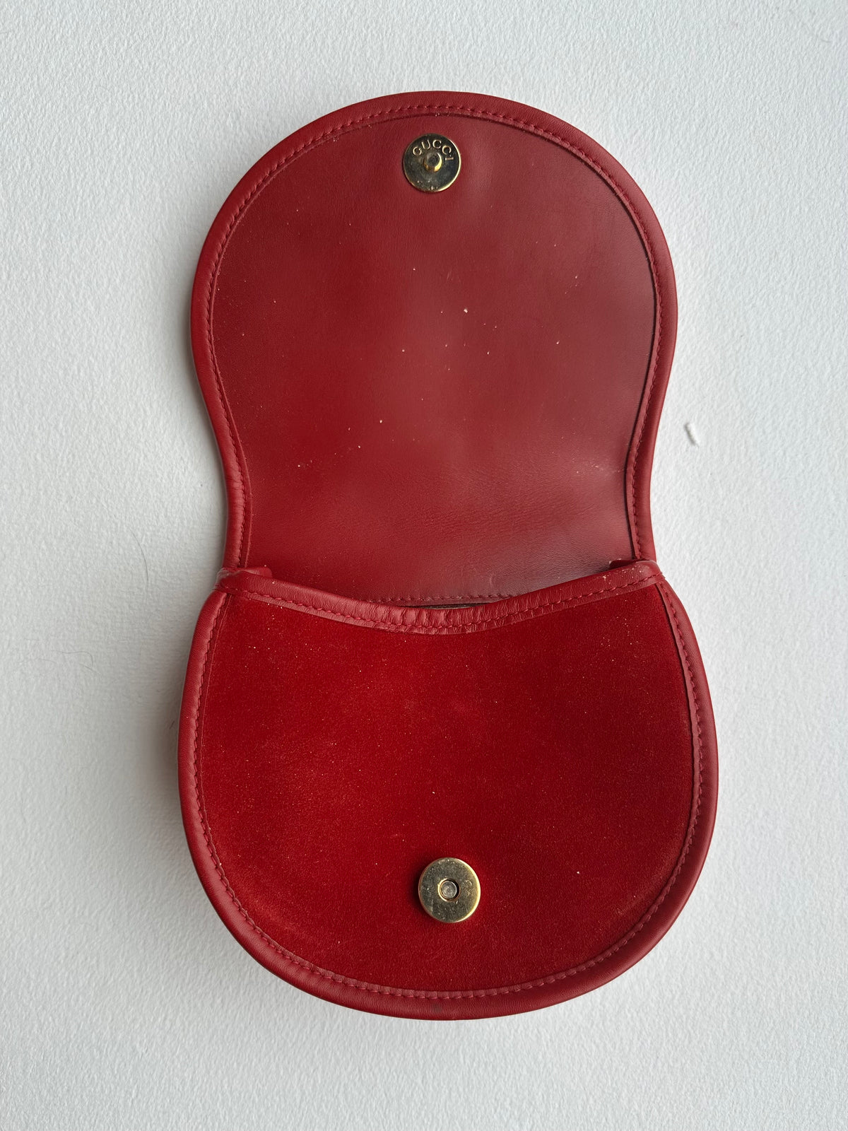 Gucci Horsebit Red Suede Leather Belt Bag