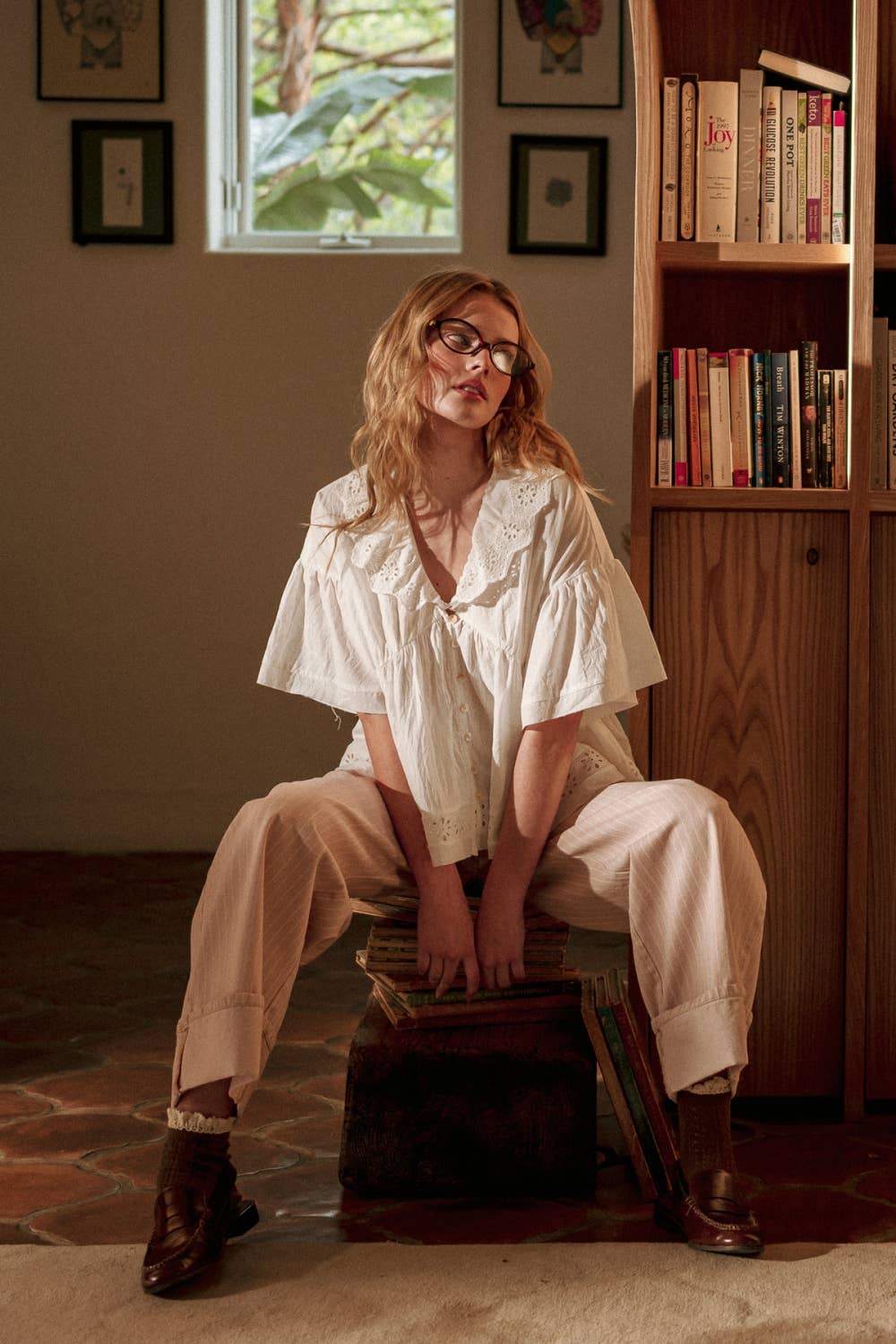 Lara Cuffed Cotton Pants
