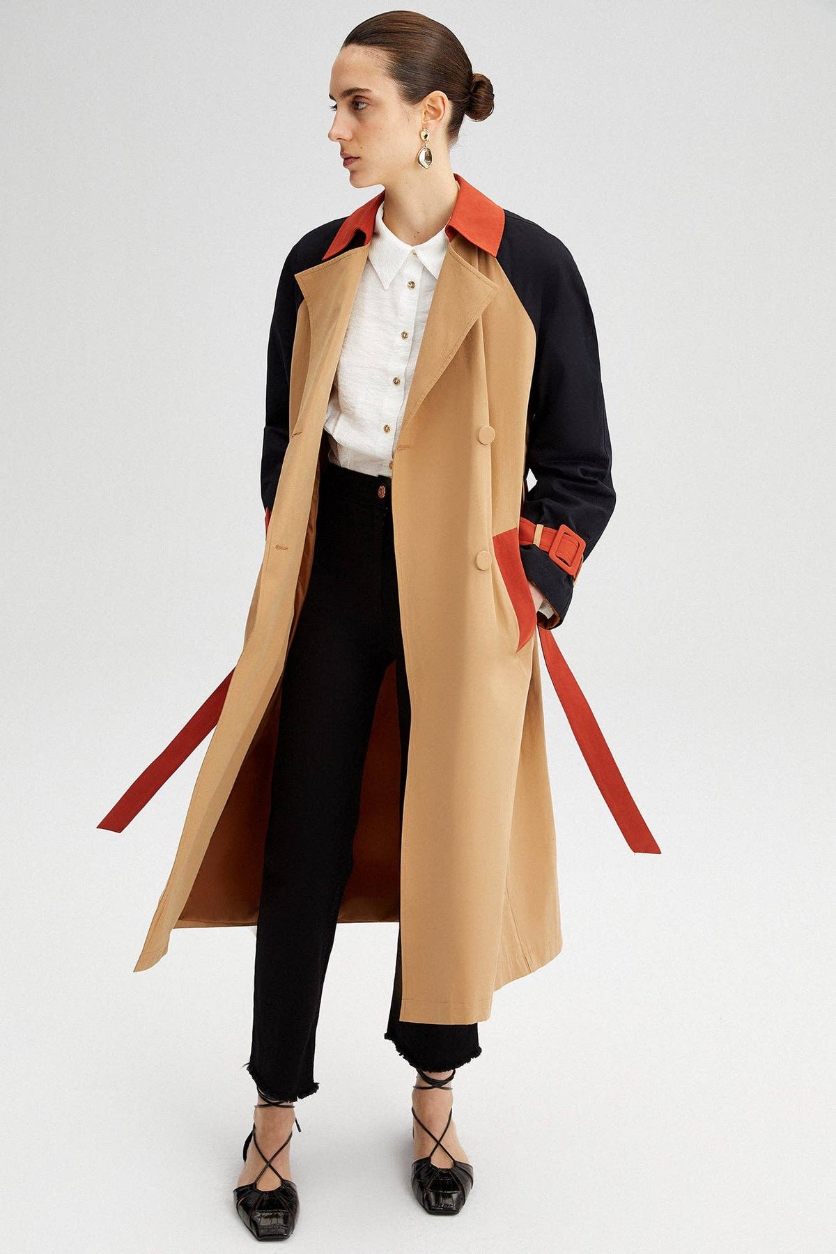 Colorblock Colette Trench Coat