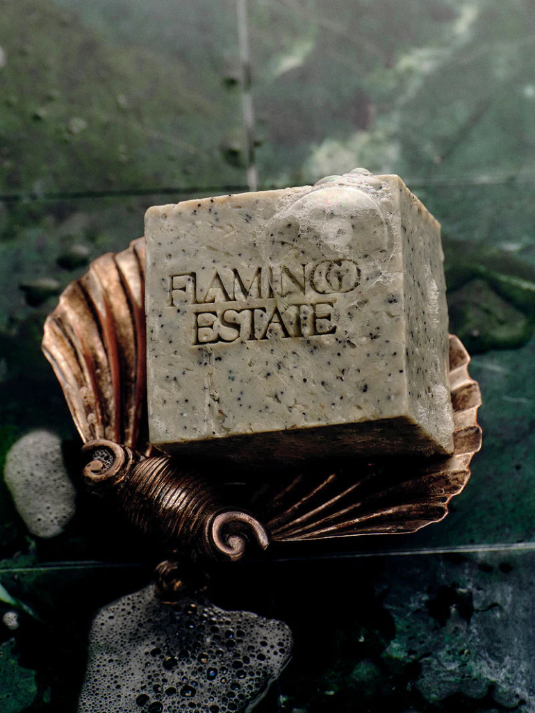 EXFOLIATING PEPPERMINT SOAP BRICK BY FLAMINGO ESTATE