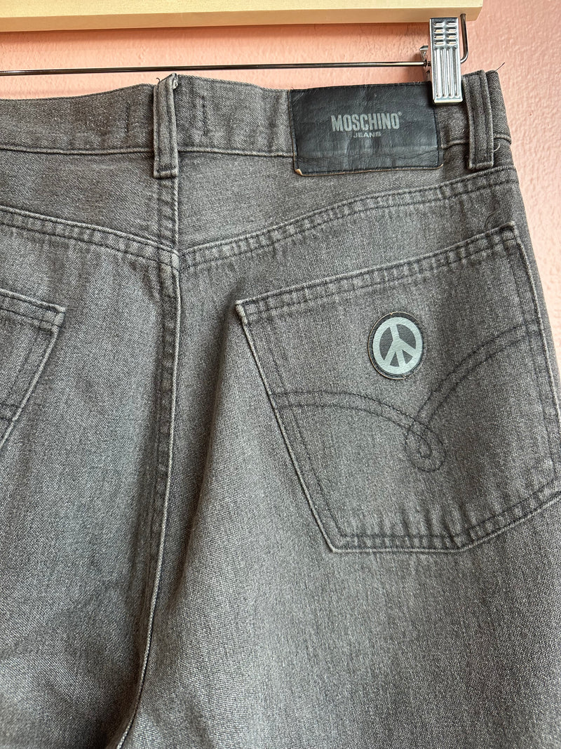 Moschino High-Rise Straight Leg Jeans / Sz M