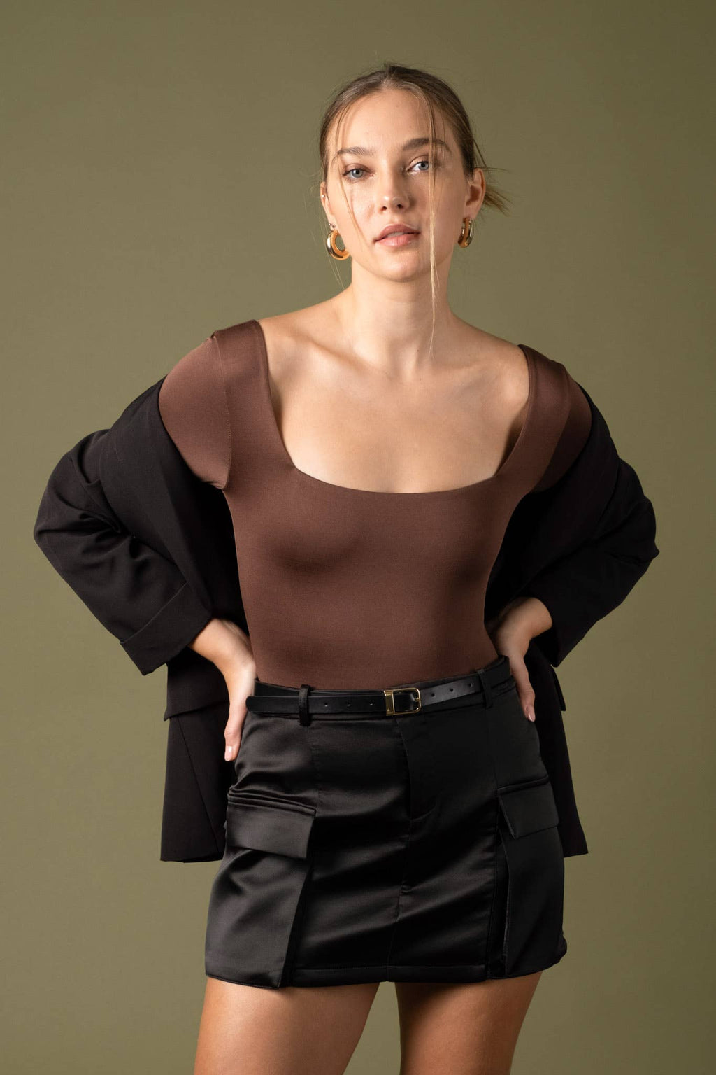 3/4 Sleeve Black Blazer