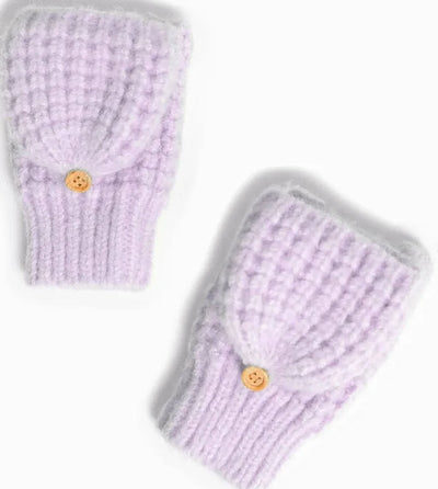 Wool Blend Knit Flip Mitten