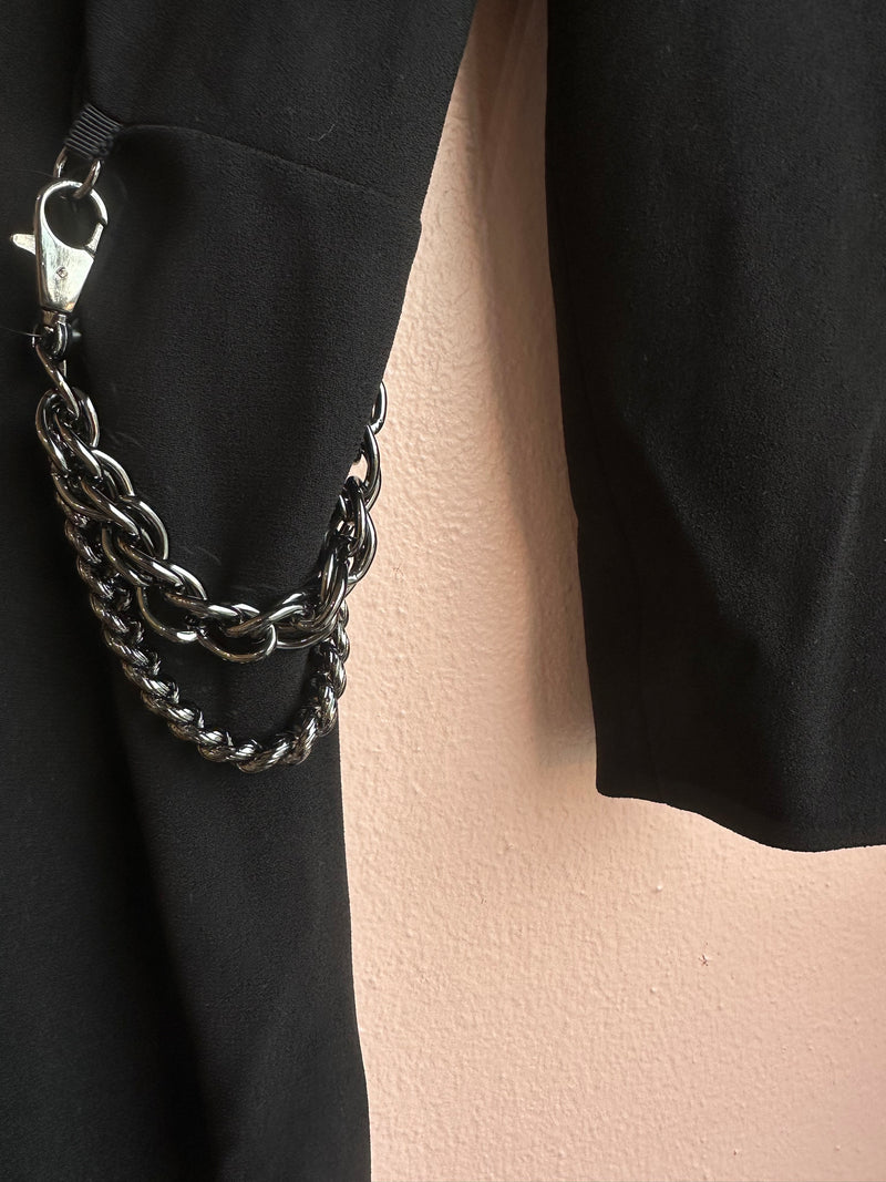 Boutique Moschino Black Virgin Wool Dress / Sz M