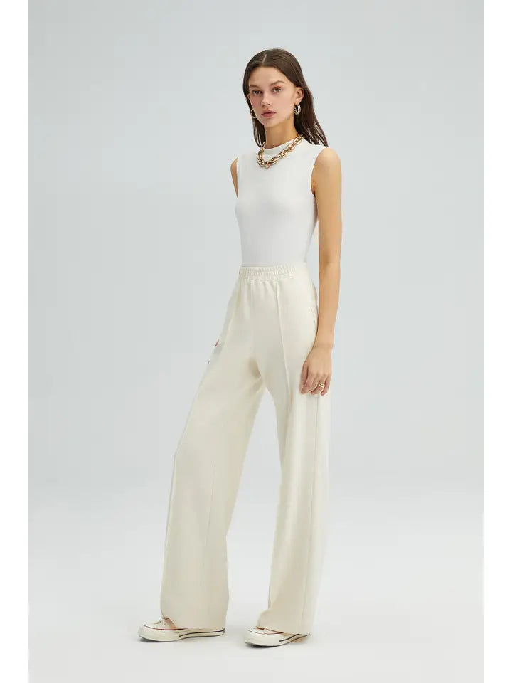 Ramona Elastic Waist Crepe Trousers