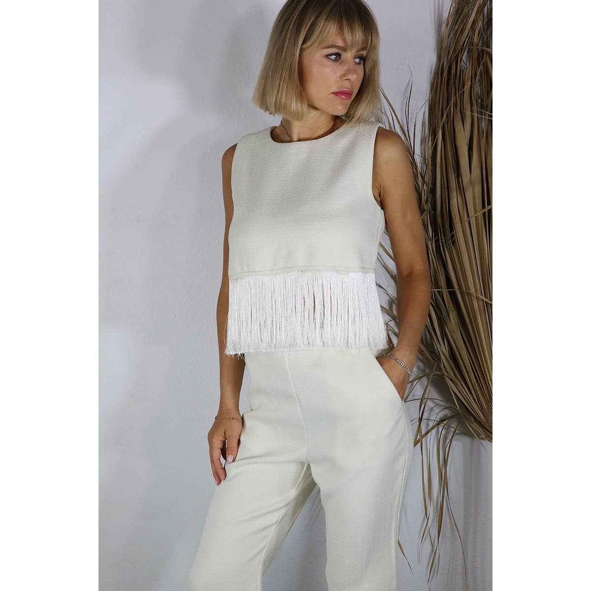 Tassel Pants / Cream