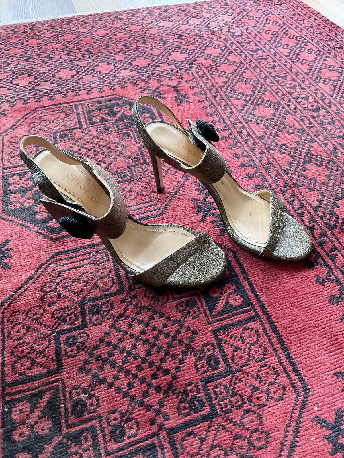 Chloé Gosselin Glitter Heels / Sz US 7.5 / ITn 37.5