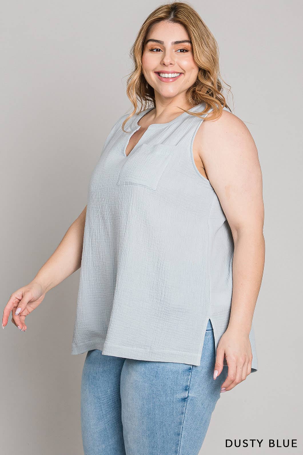 Cotton Ciele Top / Dusty Blue