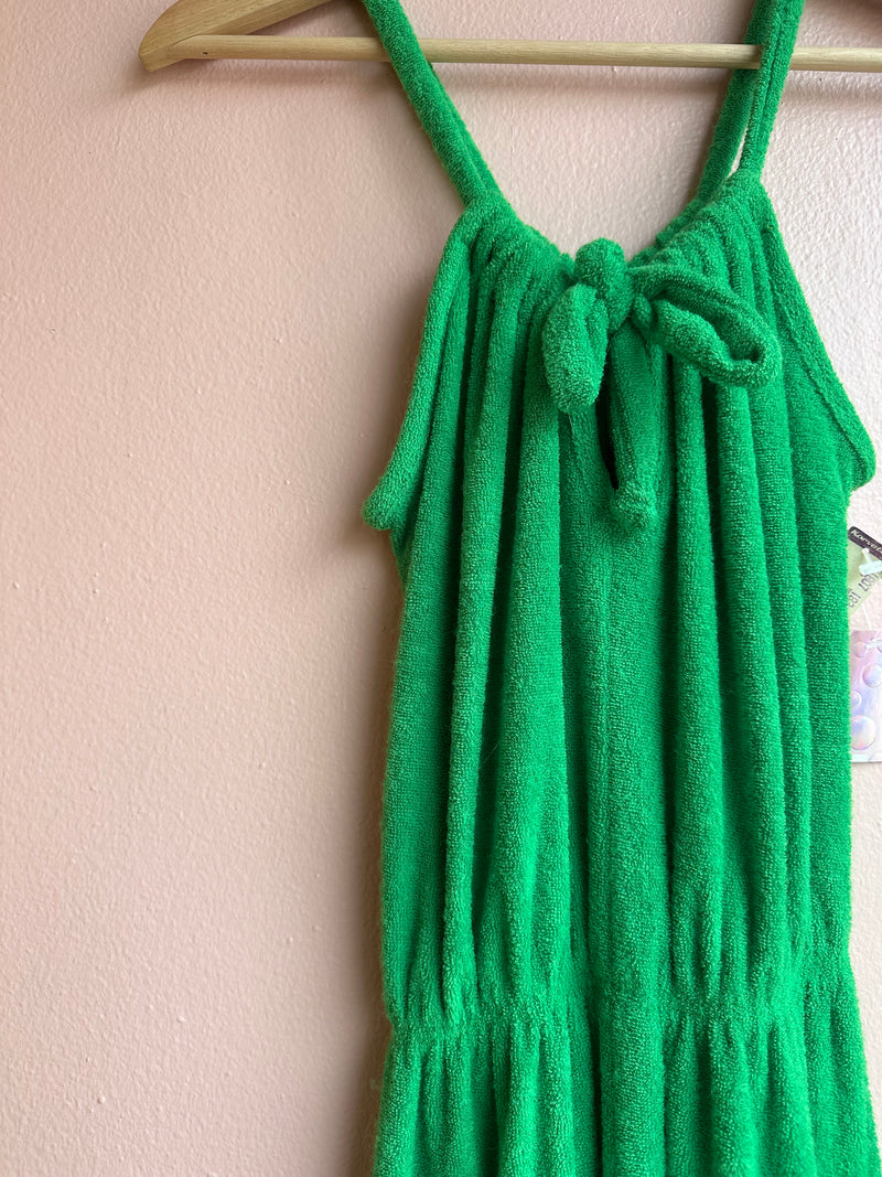 Green Terry Dress / Size S