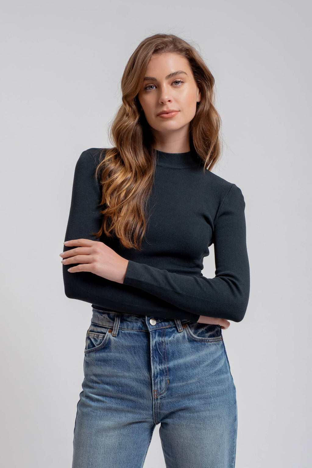 Freddy Mock Neck Knit Top