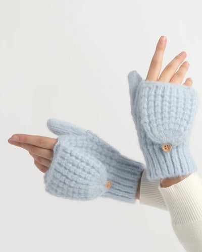 Wool Blend Knit Flip Mitten