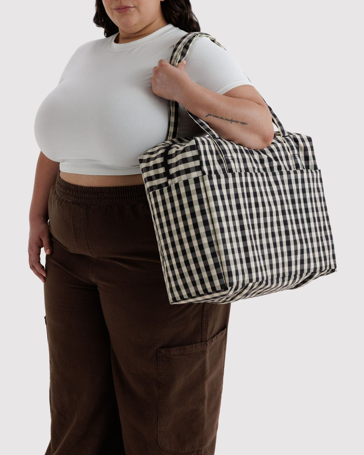 Cloud Carry-On - Black and Cream Gingham