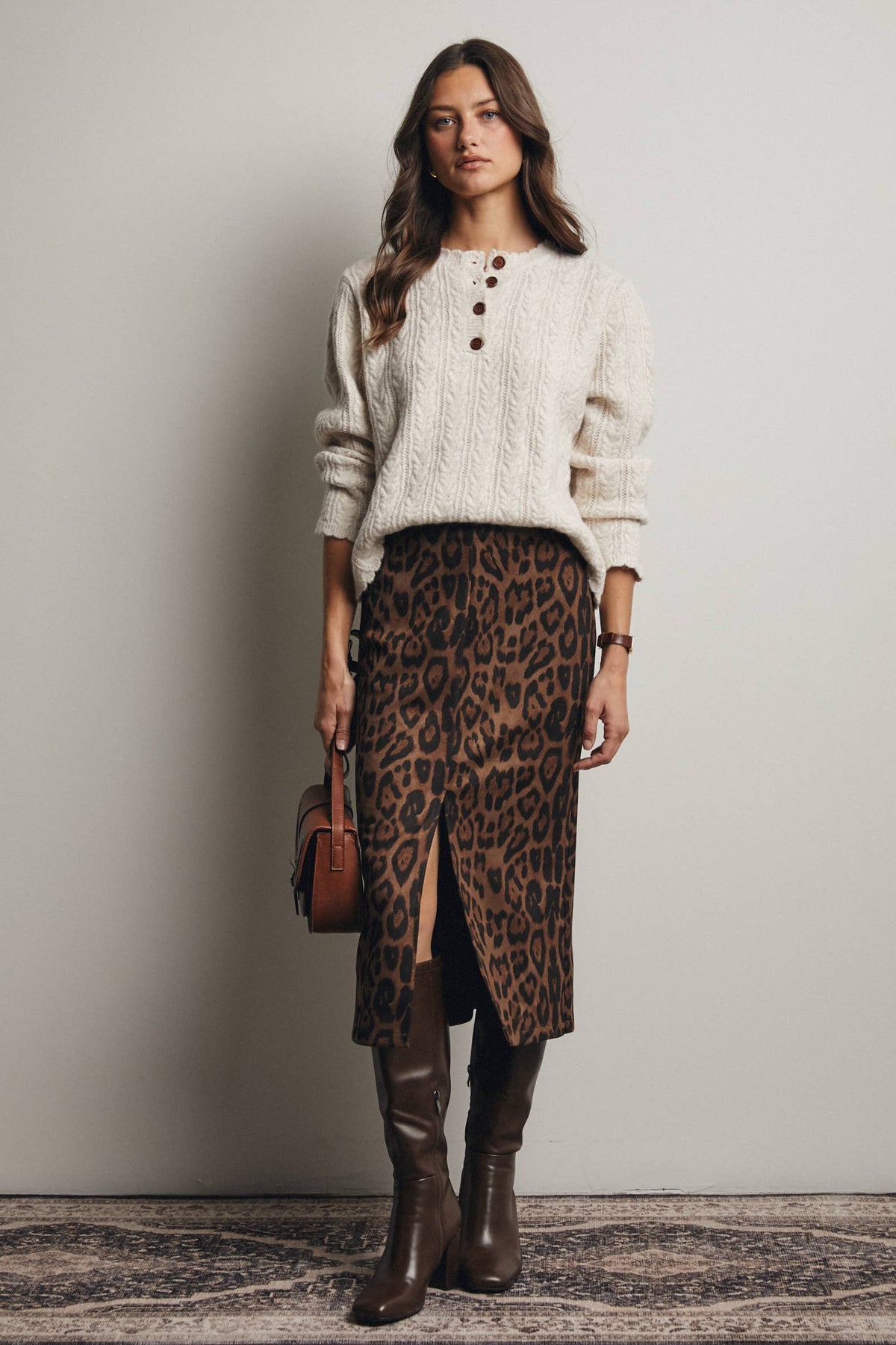 Gio Leopard Print Skirt