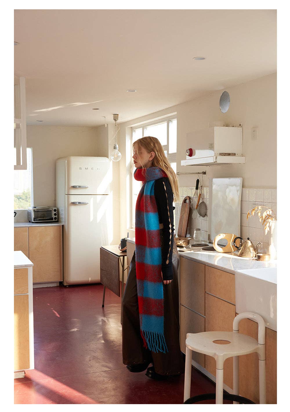 Red and Blue Plaid Scarf